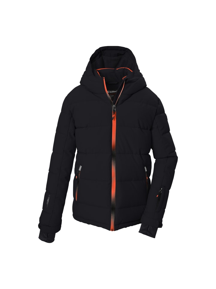 Ski-Steppjacke mit Kapuze in Schwarz0110