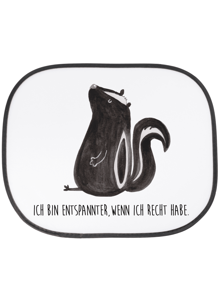 Autoscheibensonnenschutz Stinktier Sitzen mit S... in Weiß
