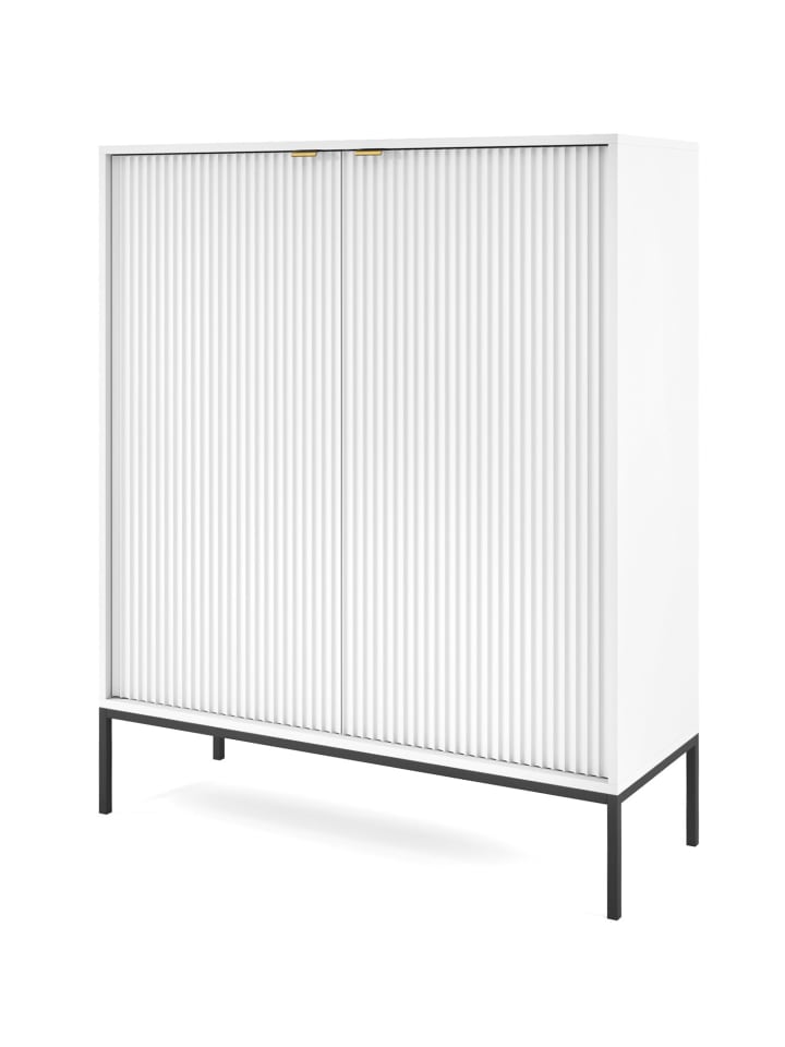 Highboard Nova Weiß / Schwarz 104 / 39 / 125cm