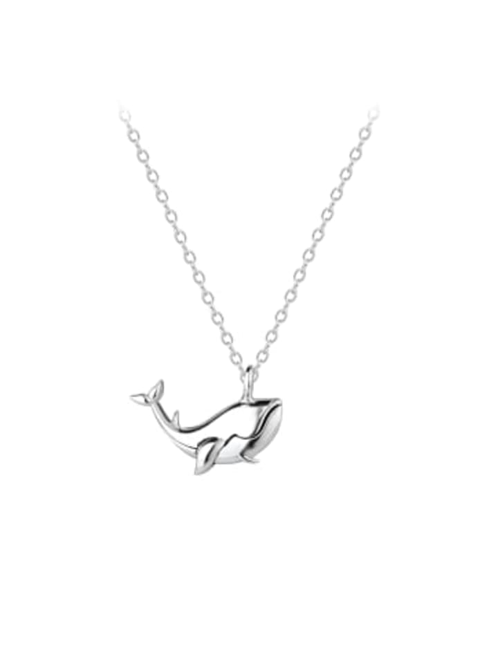 Kette mit Anhänger WAL in 925 Sterling Silber, 2-tlg. in silber