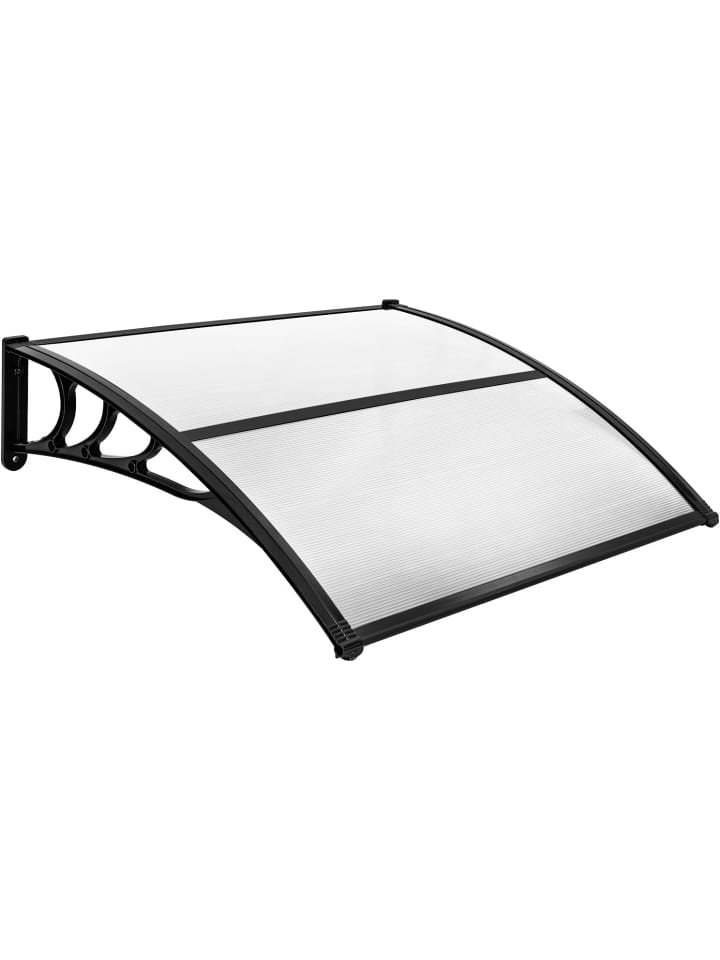 Vordach für Haustür 102 x 98,5 cm in Grau