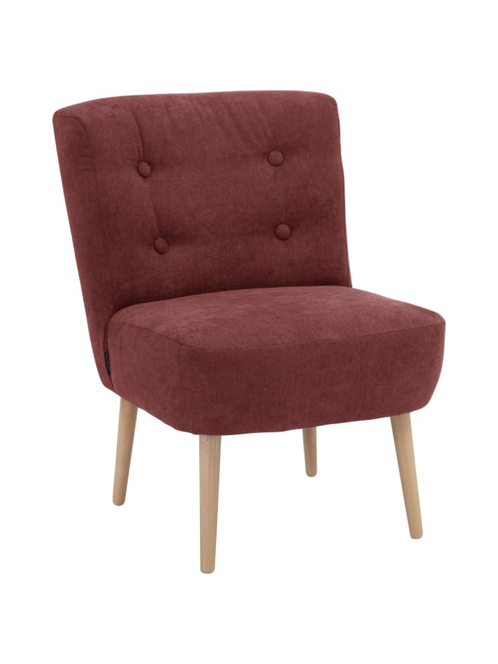 SESSEL Kamle Bezug Flachgewebe Buche natur / rot