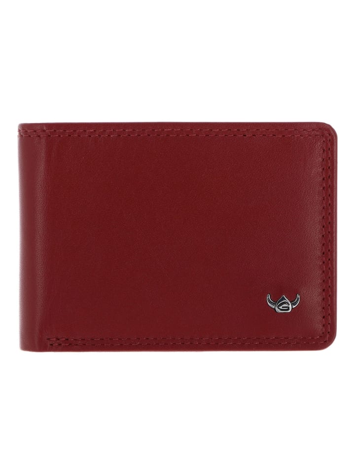 Polo Geldbörse RFID Schutz Leder 10 cm rot