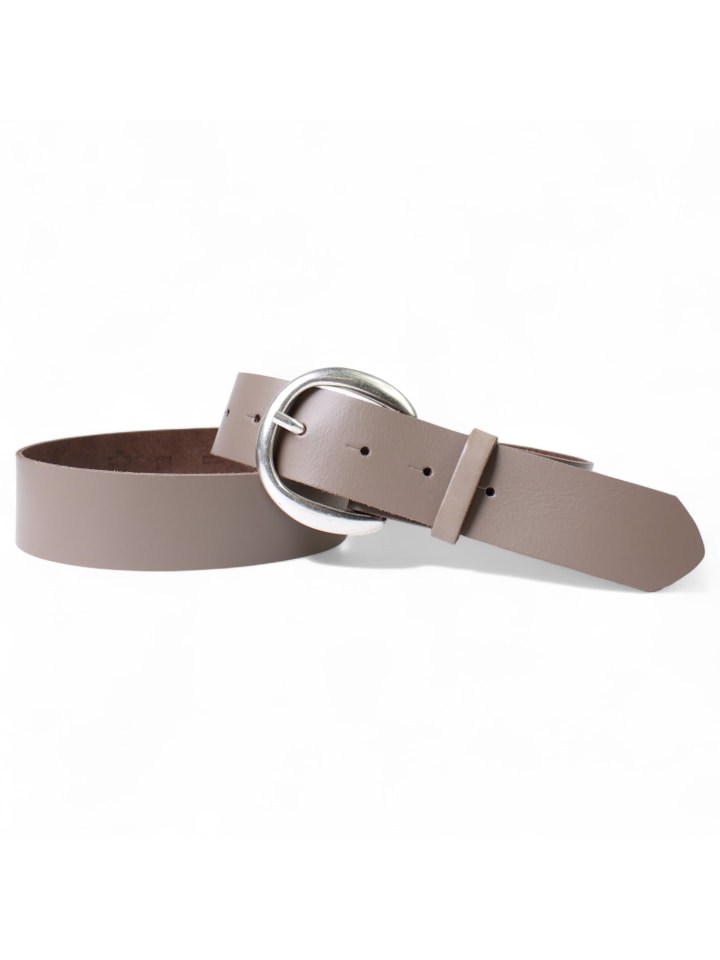 Ledergürtel in Taupe
