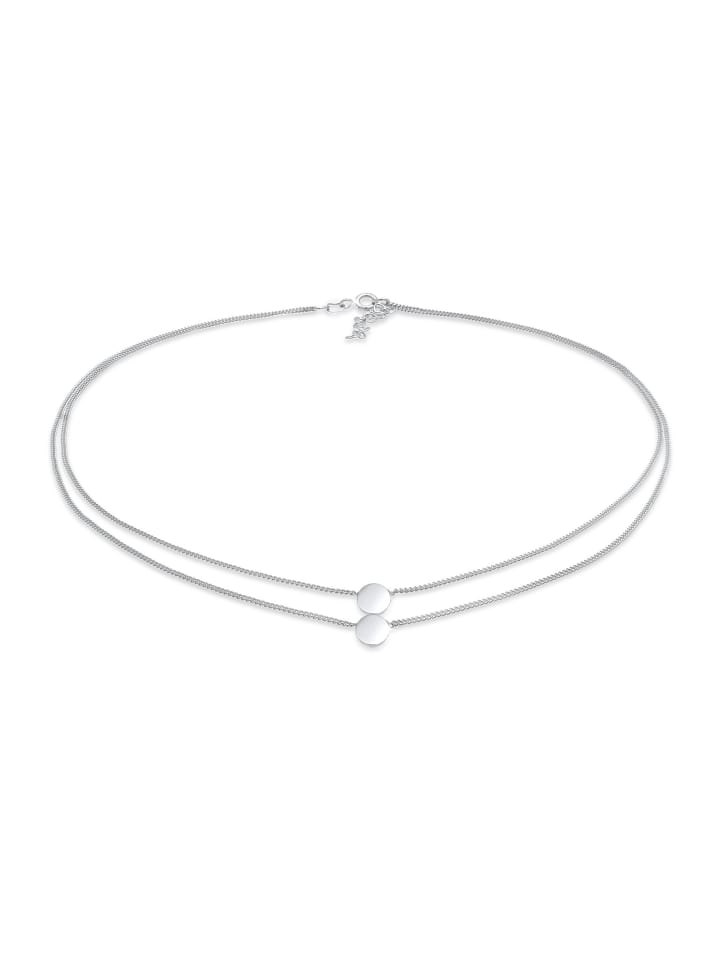 Halskette 925 Sterling Silber Geo in Silber