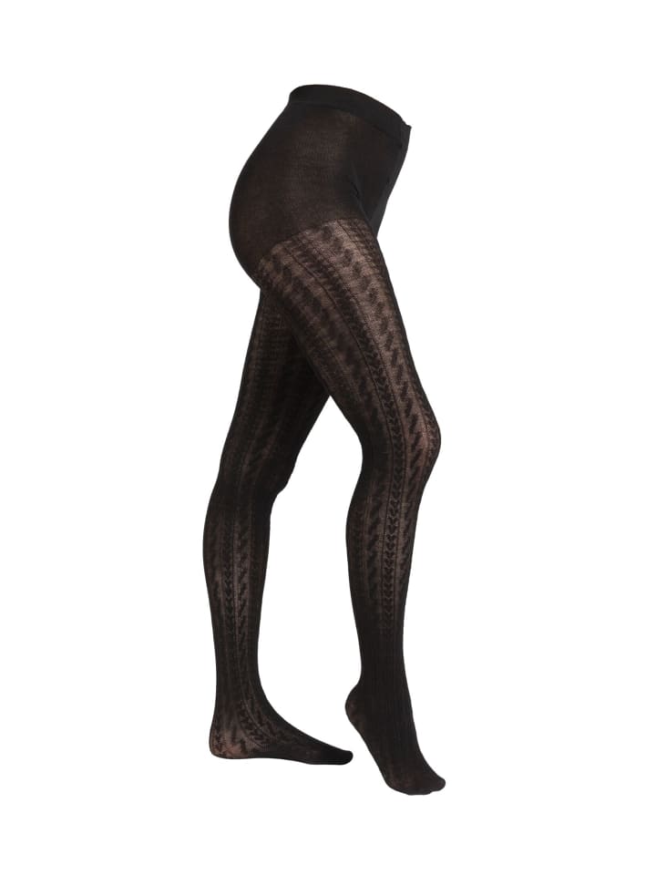 Strumpfhose Cable Stitch 1er Pack black