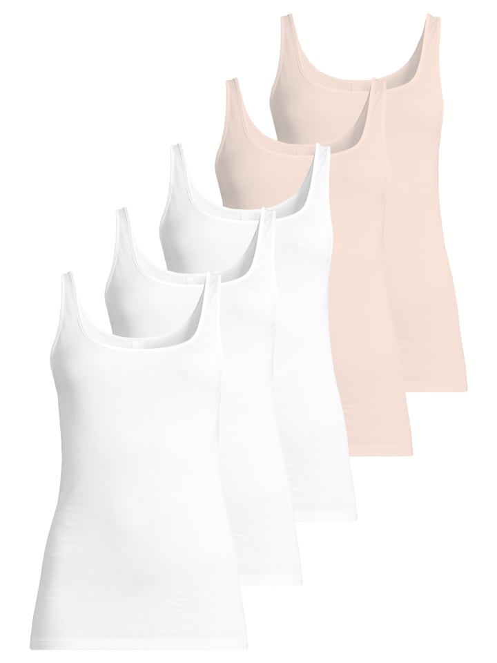Unterhemd / Top Nadine in Weiß / beige
