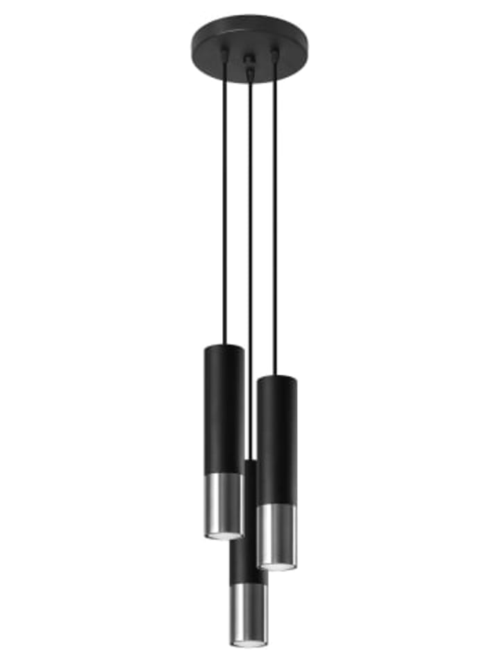 Hängeleuchten LONGBOT 3P in Schwarz/Chrome H 90cm