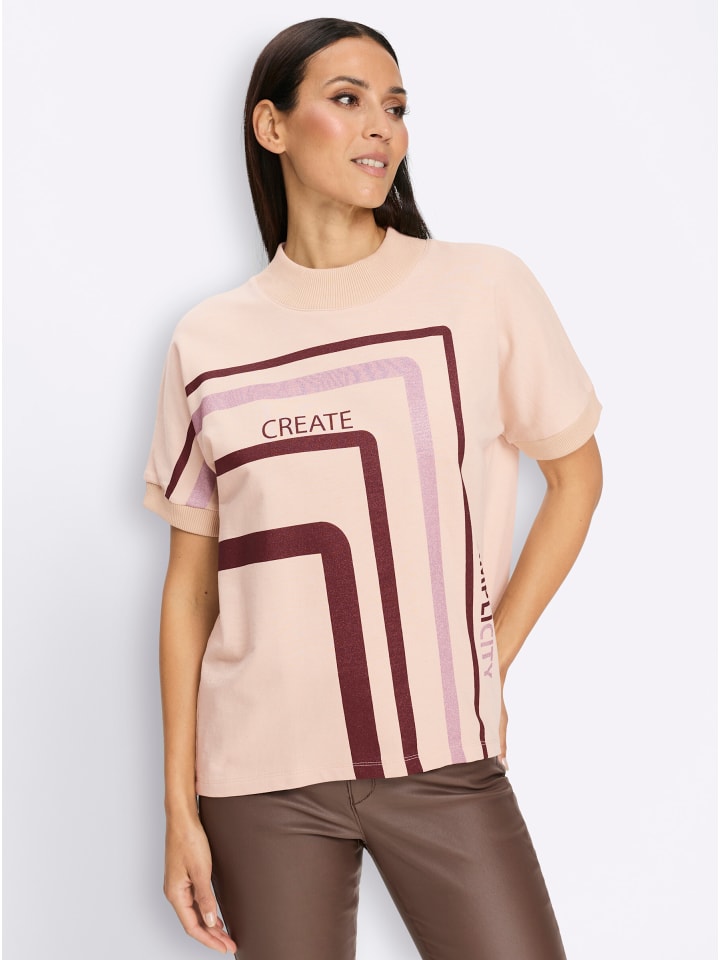 Shirt in elfenbein-burgund