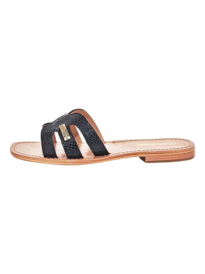 Hadamia-Ledersandalen Schwarz