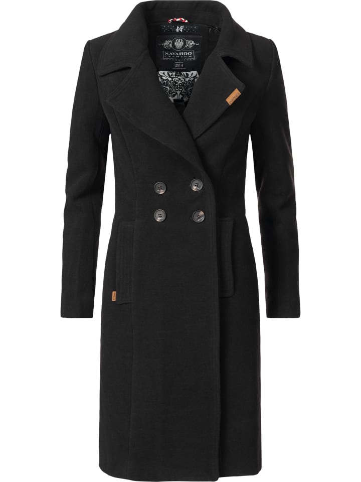 Wintermantel Wooly in Schwarz