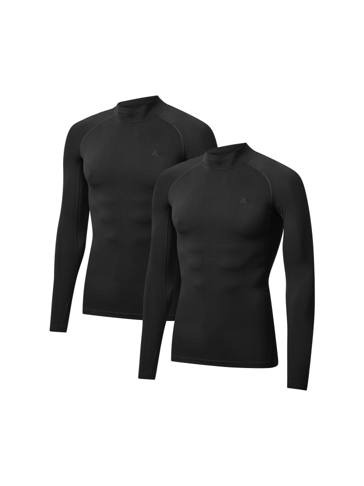 Langarmshirt Power Compression in schwarz