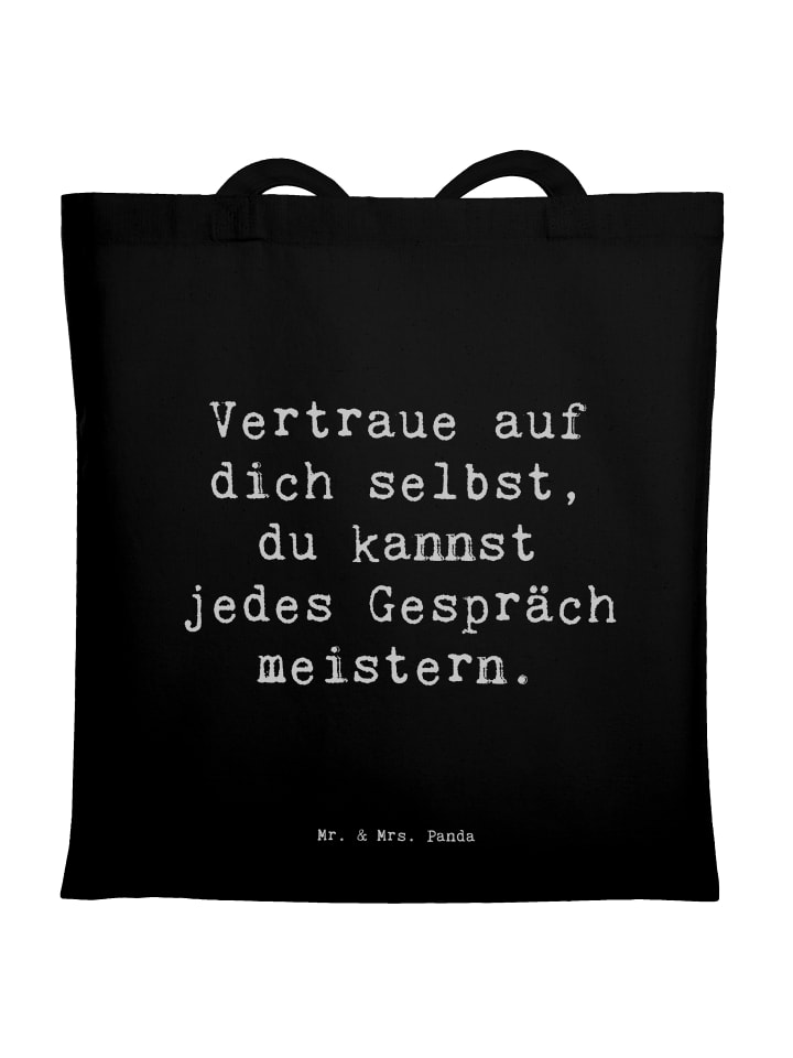 ToteBag Spruch Ein schwieriges Gespräch führen ... in Schwarz