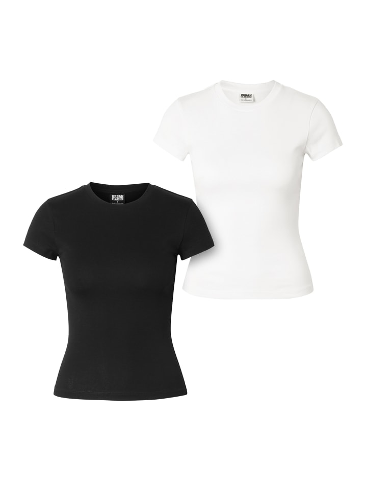 T-Shirt in black+white