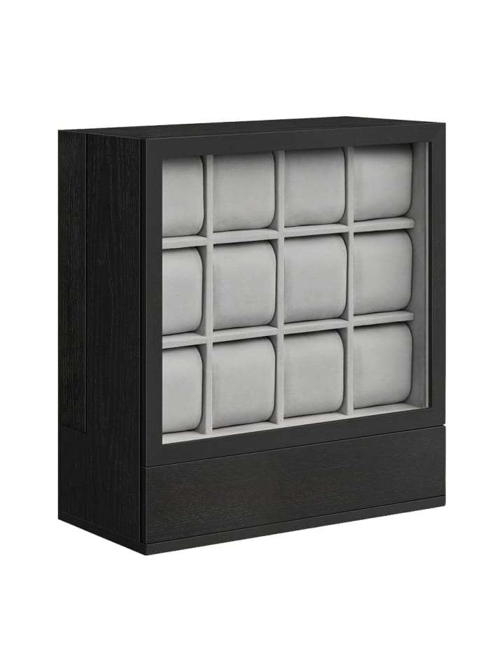 Uhrenbox Anicia in Schwarz - (B)30 x (H)33.2 x (T)15.5 cm