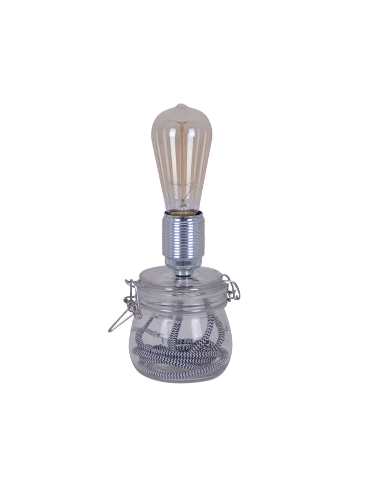 Tischleuchte "MAX" in klar/transparent - (L)11 cm x (B)11 cm x (H)20 cm
