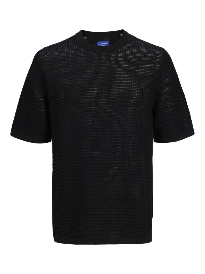 Gestricktes T-Shirt in Black