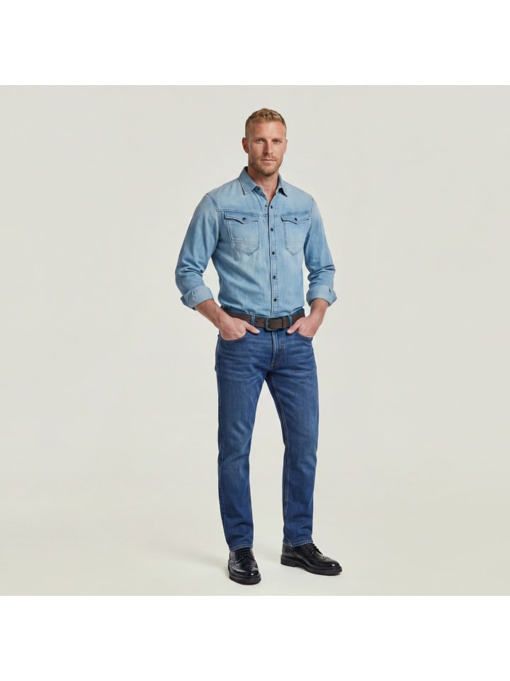 Mosa Straight Jeans faded atlantic ocean