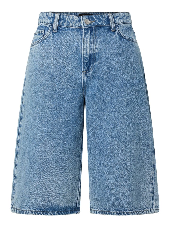 Jeansshorts in Medium Blue Denim