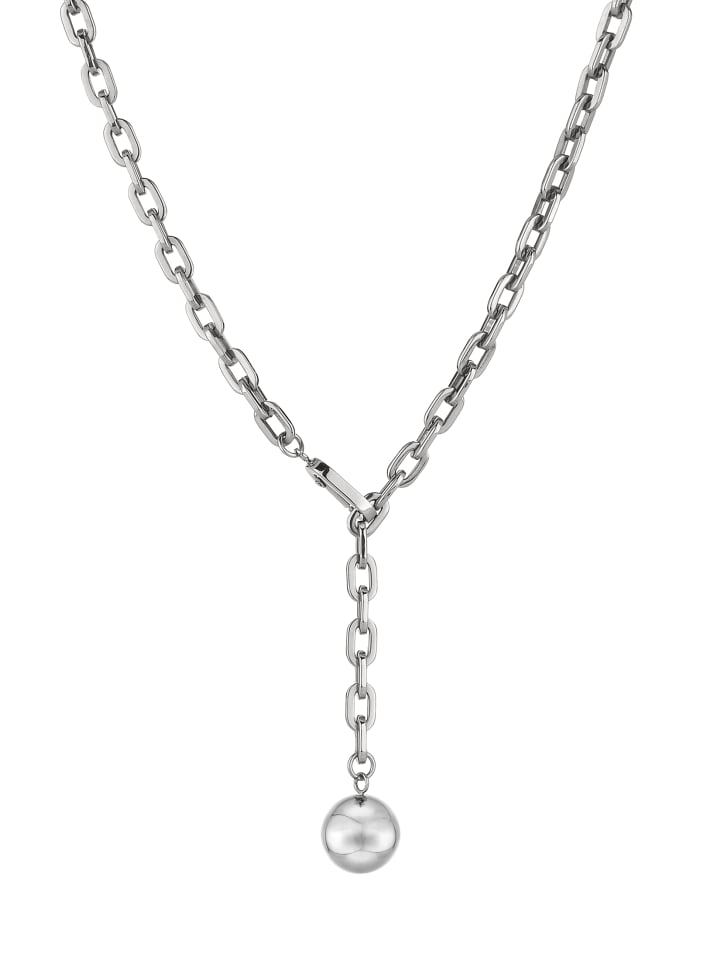 Halskette The Long Steel Ball in silber