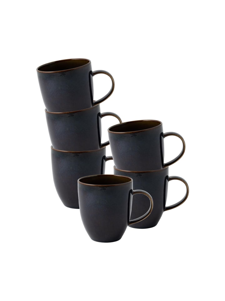 6er Set Kaffeebecher Crafted in Denim 358 ml