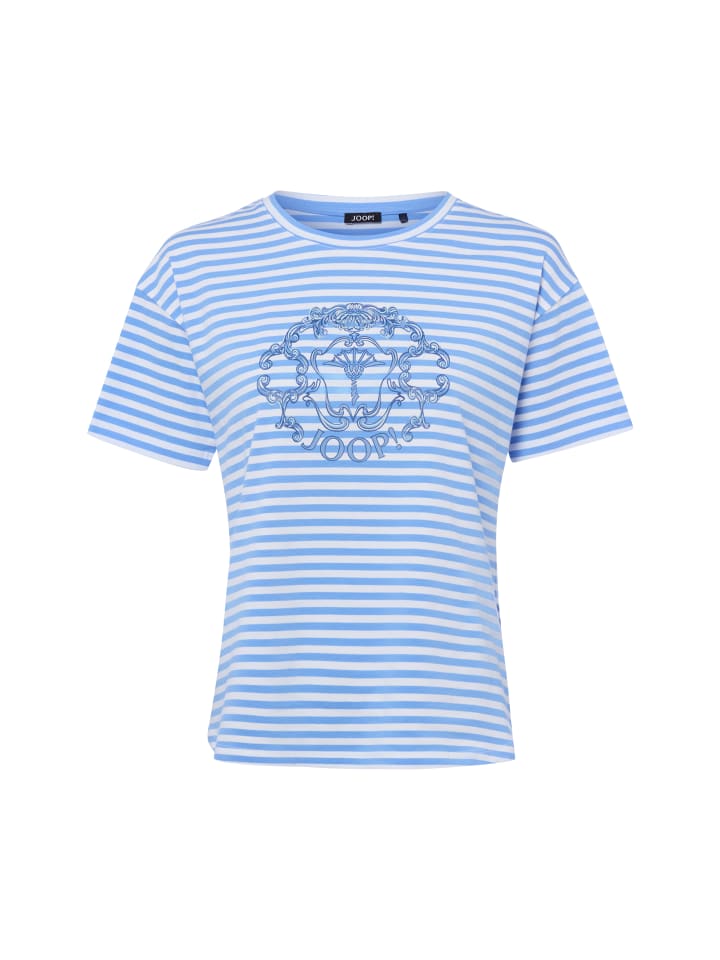 T-Shirt in hellblau weiß