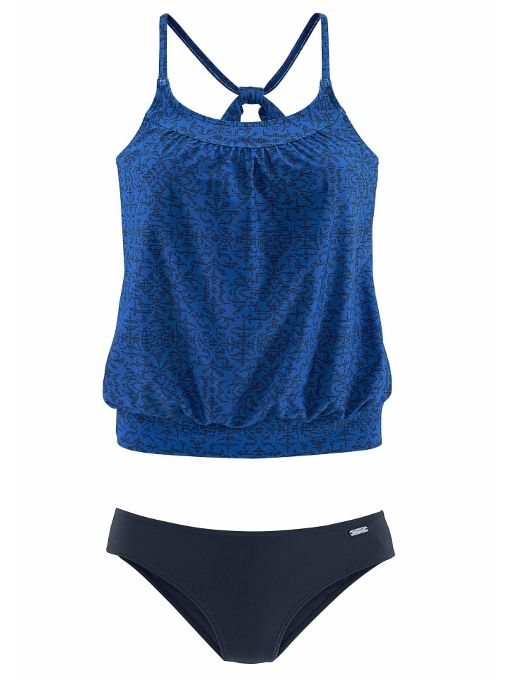 Tankini in marine-blau
