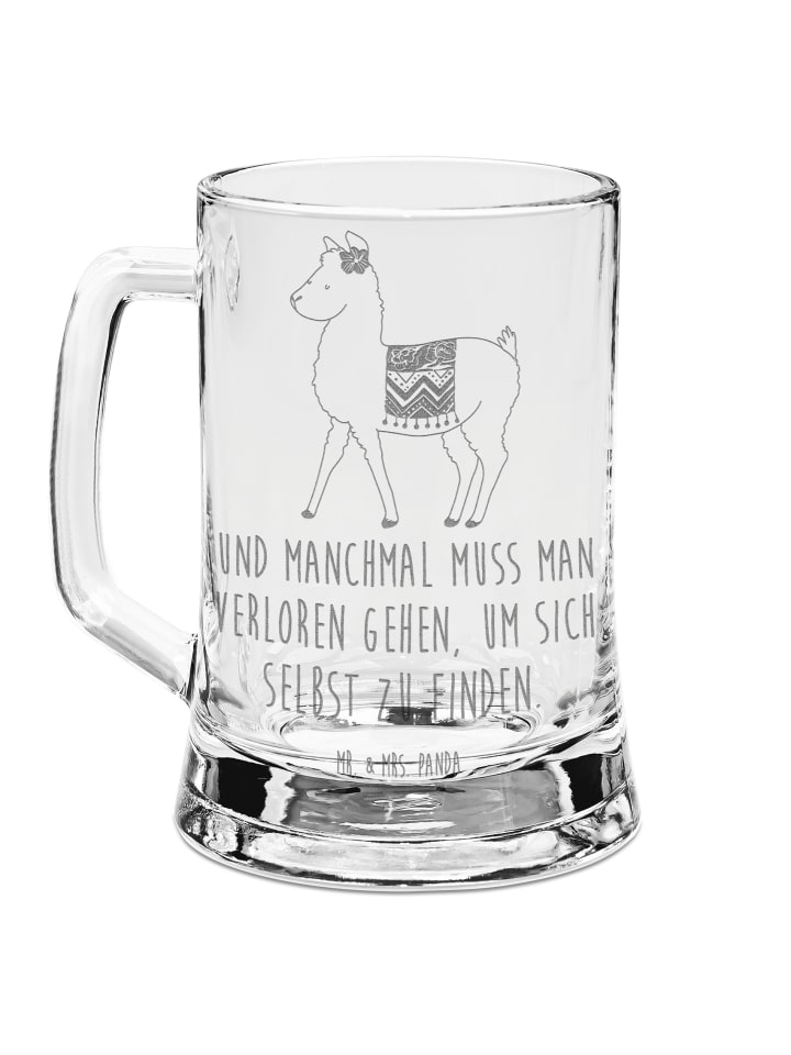 Bierglas Alpaka Stolz mit Spruch in Transparent