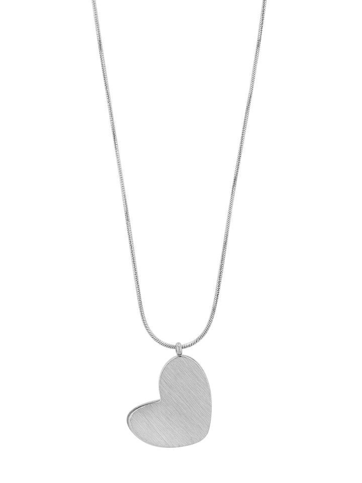 Damen Halskette mit Anhänger – Herz aus Edelstahl in silber