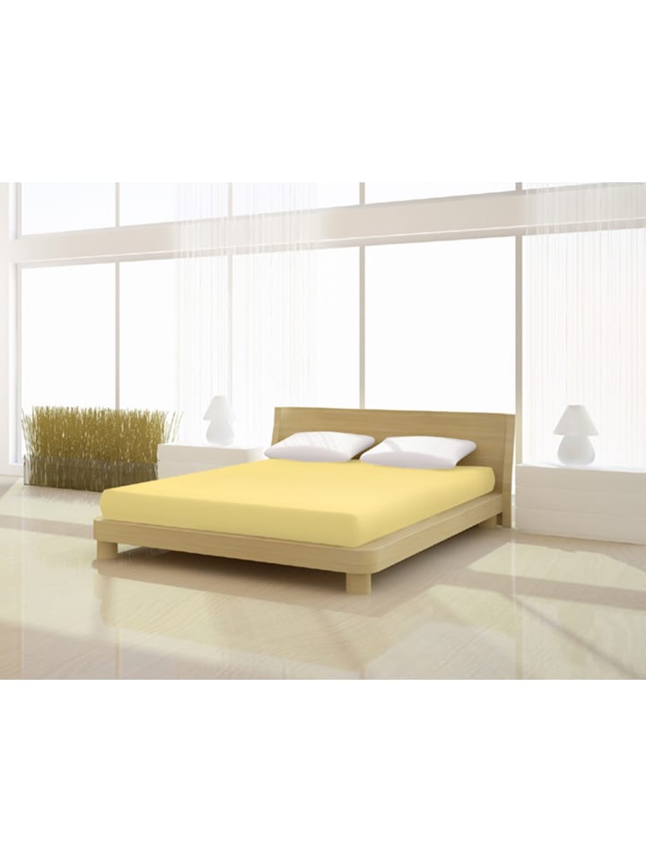 Spannbetttuch Jersey basic 90 - 100 x 200 cm in gold