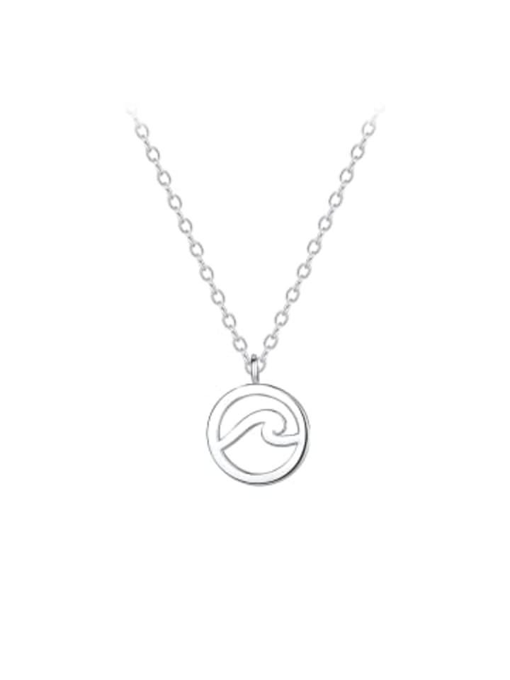 Kette mit Anhänger WAVE in 925 Sterling Silber, 2-tlg. in silber
