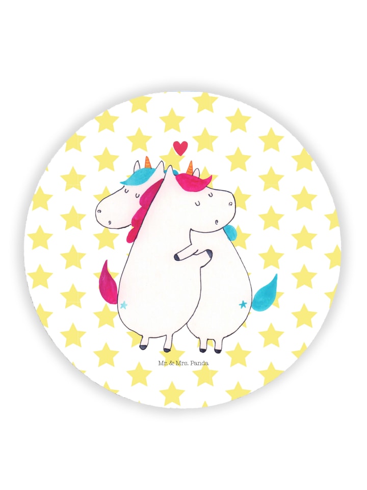 Kühlschrankmagnet Einhorn Mitteilung ohne Spruch in Weiß