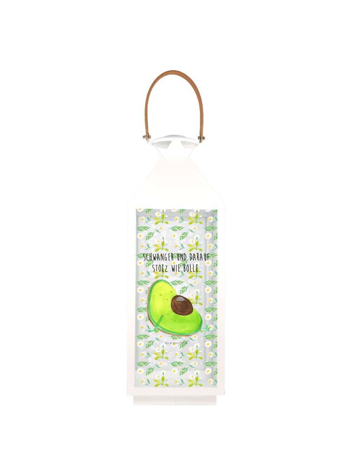 Windlicht Avocado Schwangerschaft mit Spruch in Transparent
