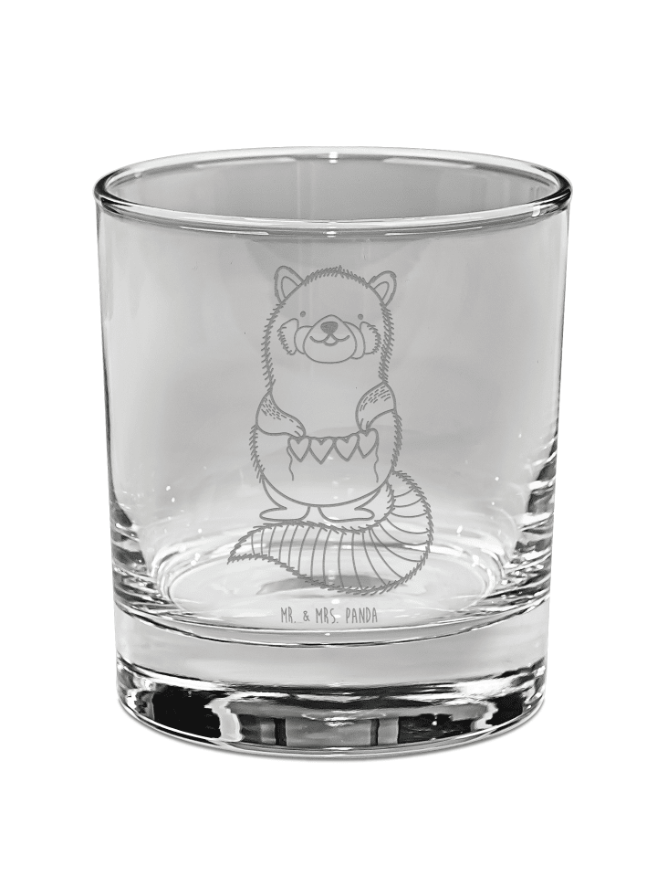 Whisky Glas Roter Panda ohne Spruch in Transparent