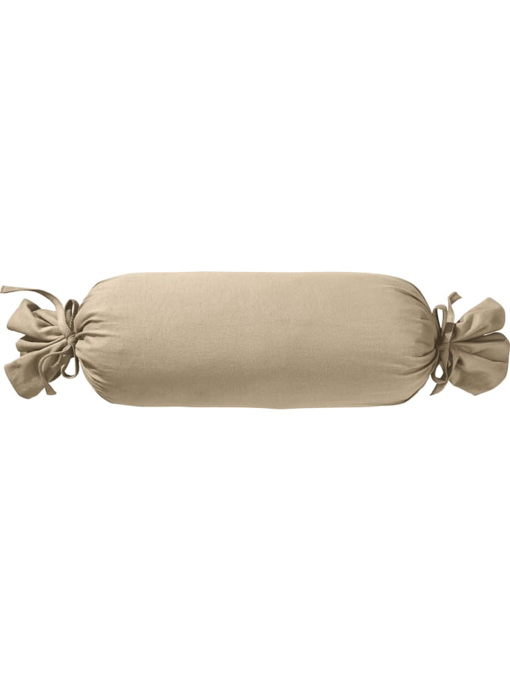 Single-Jersey Nackenrollenbezug Murnau in taupe