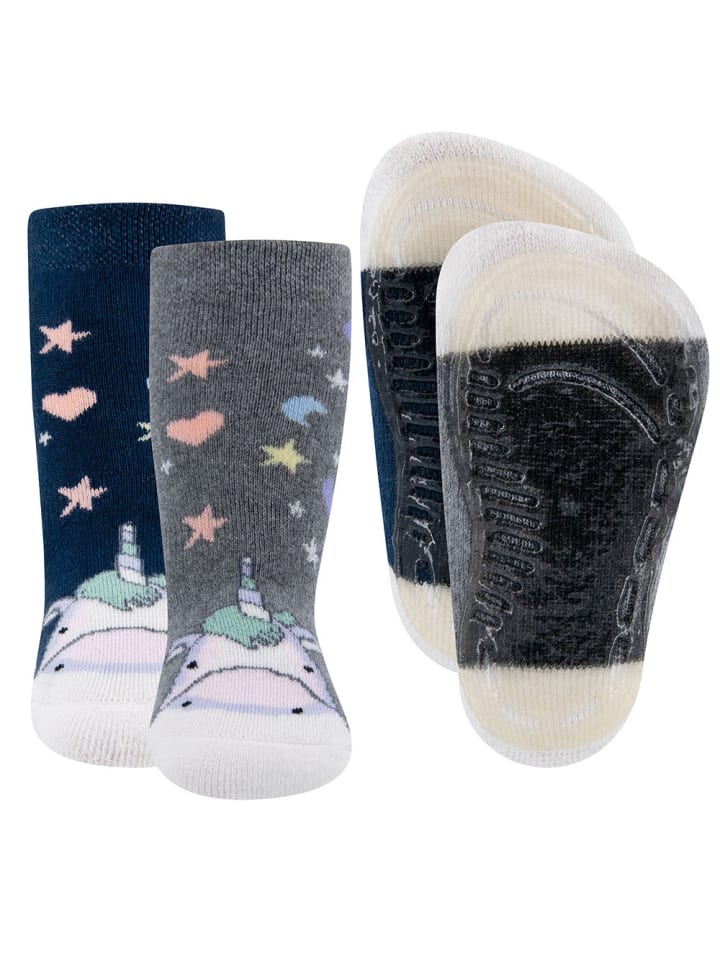 2er-Set Stoppersocken SoftStep Einhorn 2er Pack in bunt
