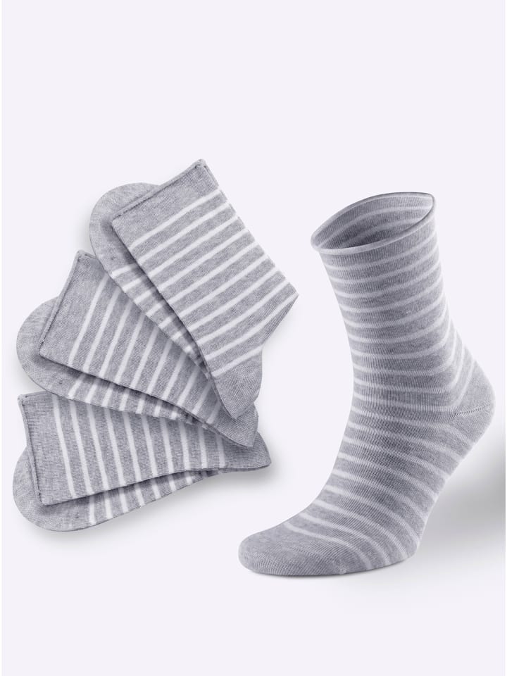 Damen-Socken in grau-meliert