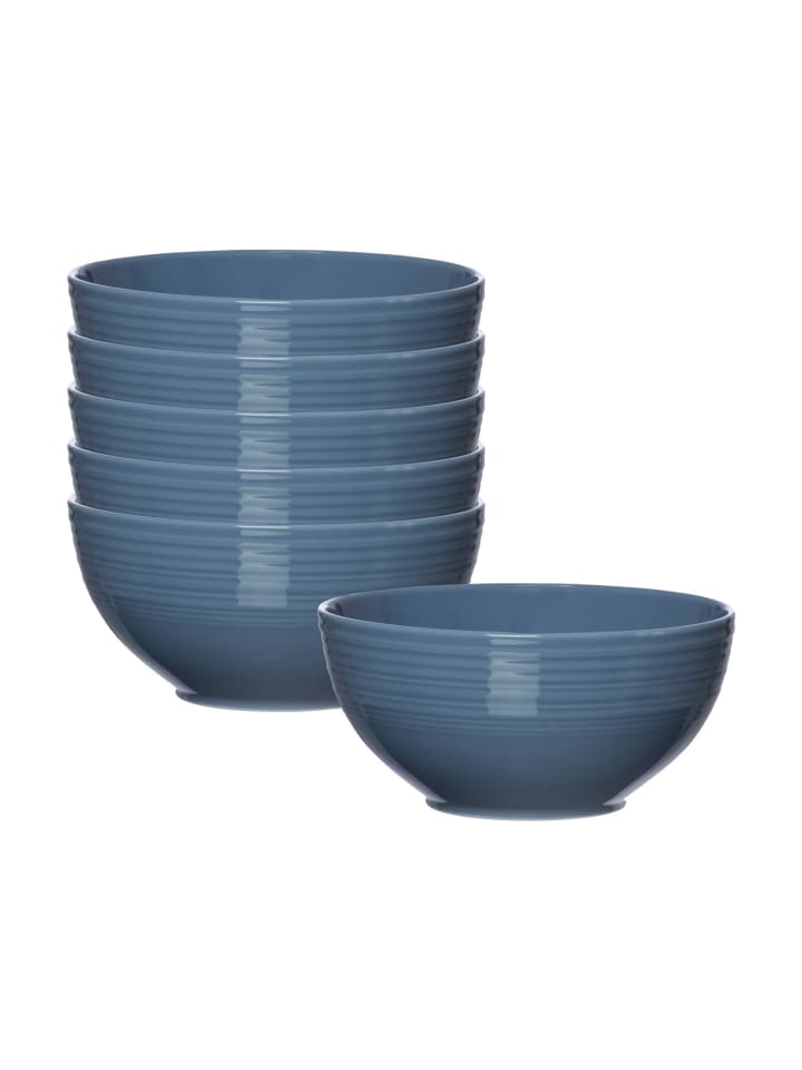 6er Set Müslischalen Levi in Blau ø 15 cm
