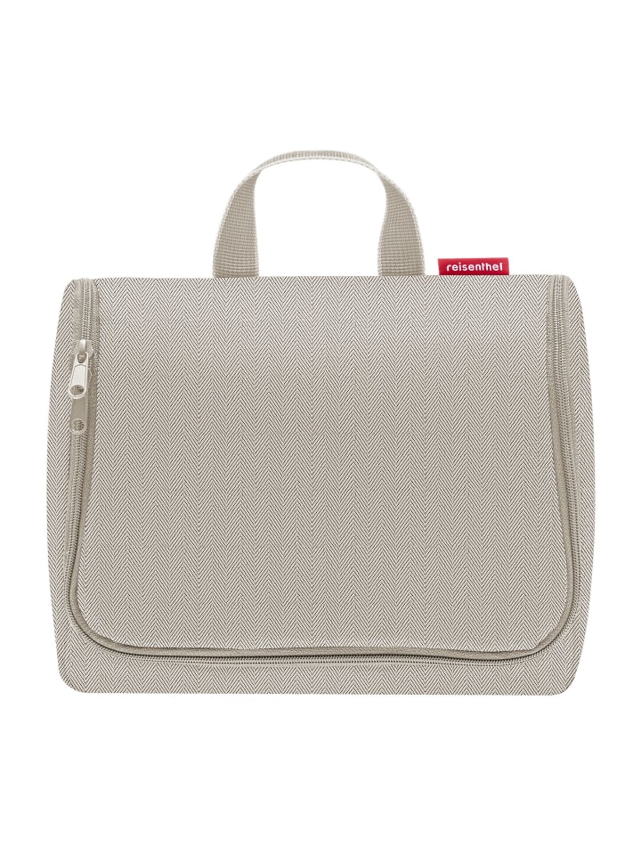 Kulturbeutel 28 cm herringbone sand