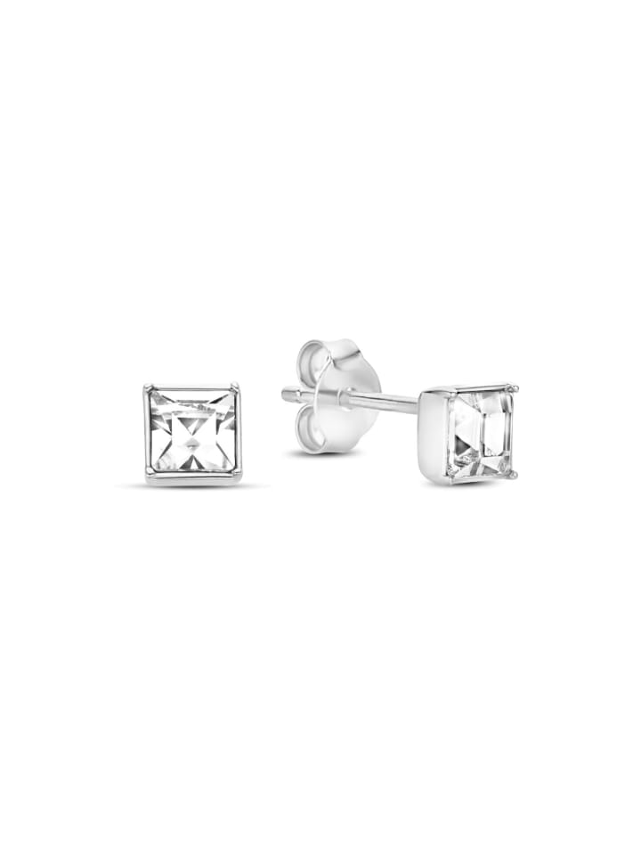 Ohrknöpfe Cento luci "perla" mit Preziose Kristall in Silber