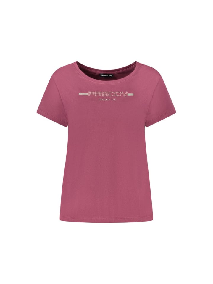 Lila Baumwolle Damen T-Shirt