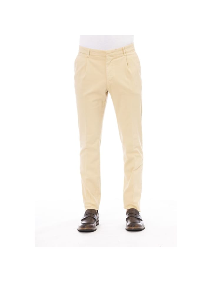 Beige Baumwolle Herren Hose