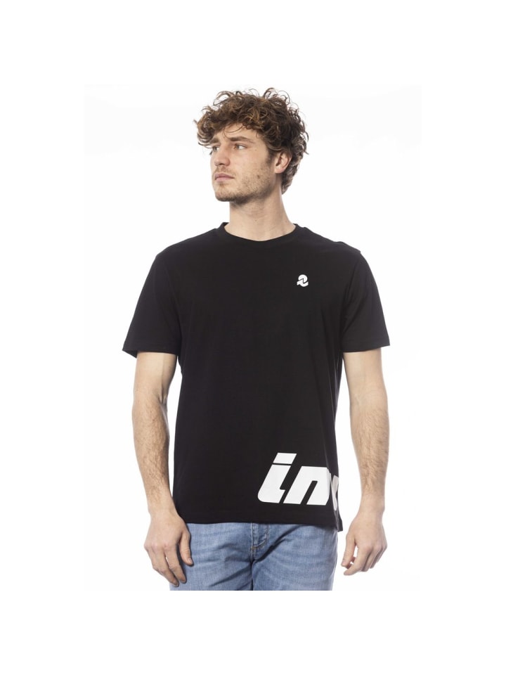Schwarz Baumwolle Herren T-Shirt