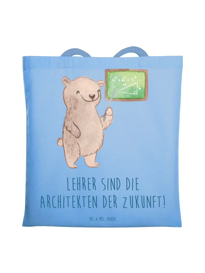 Tragetasche Lehrer Zukunftsarchitekten mit Spruch in Sky Blue