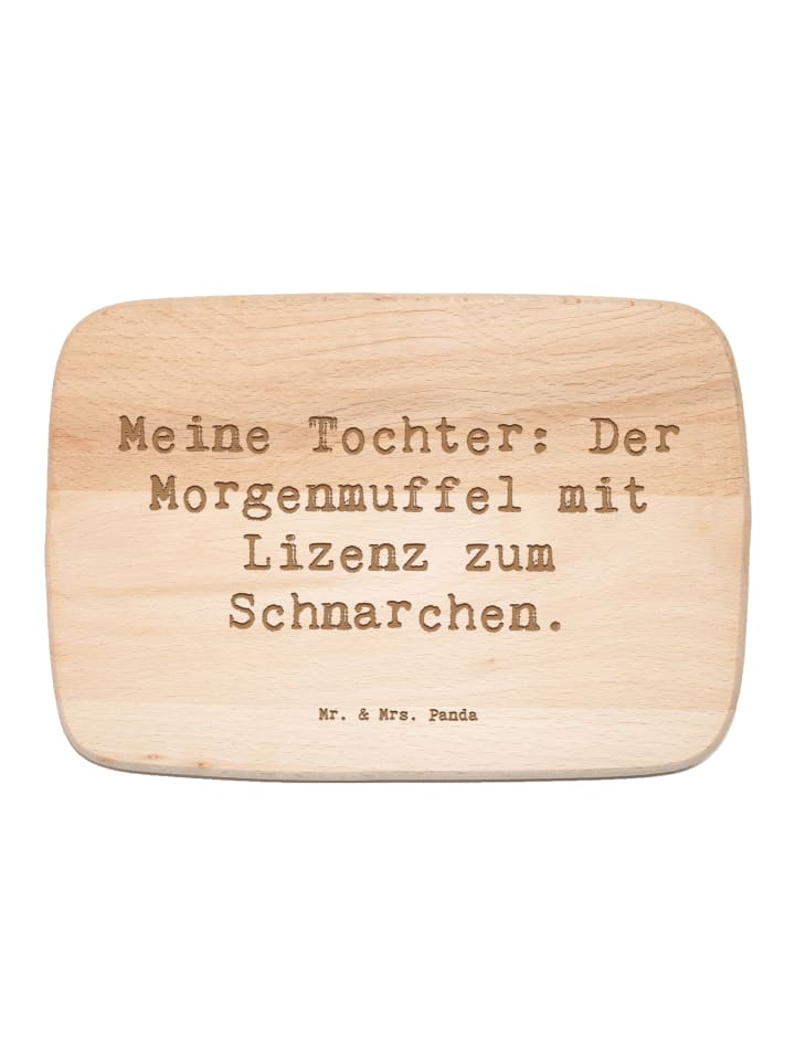 Holzbrett Spruch Tochter Morgenmuffel mit Spruch in Transparent