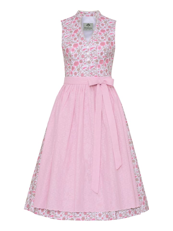 Baumwolldirndl mit bestickter Schürze
