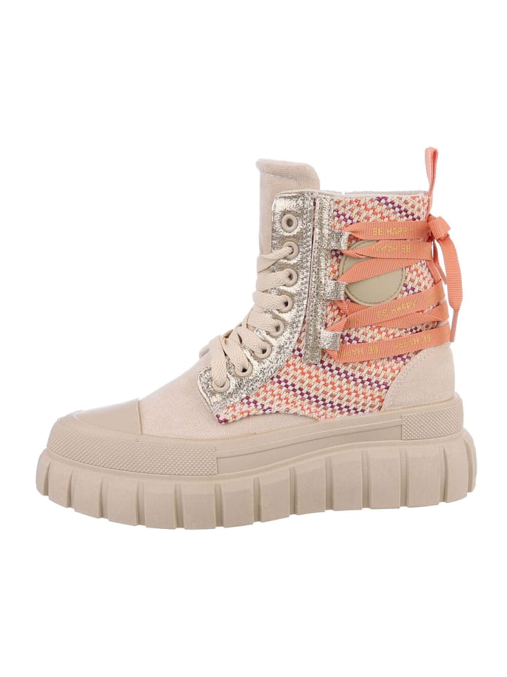 Freizeitschuh in Beige und Orange