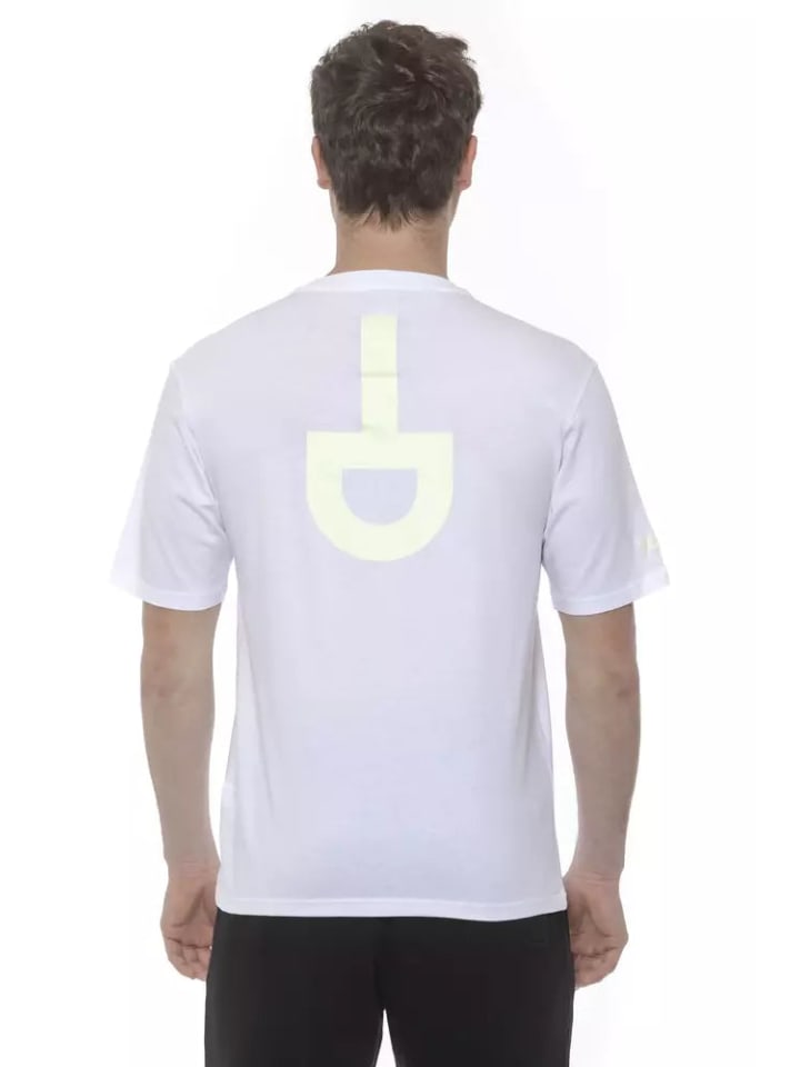 Weiß Baumwolle Herren T-Shirt