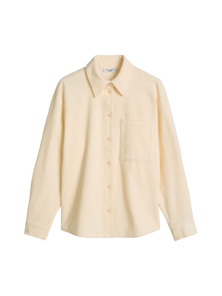 Cordbluse relaxed in White Blush