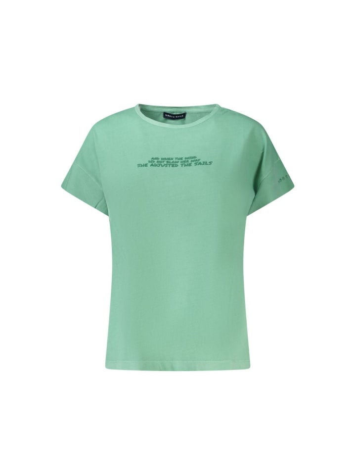 Grün Baumwolle Damen T-Shirt